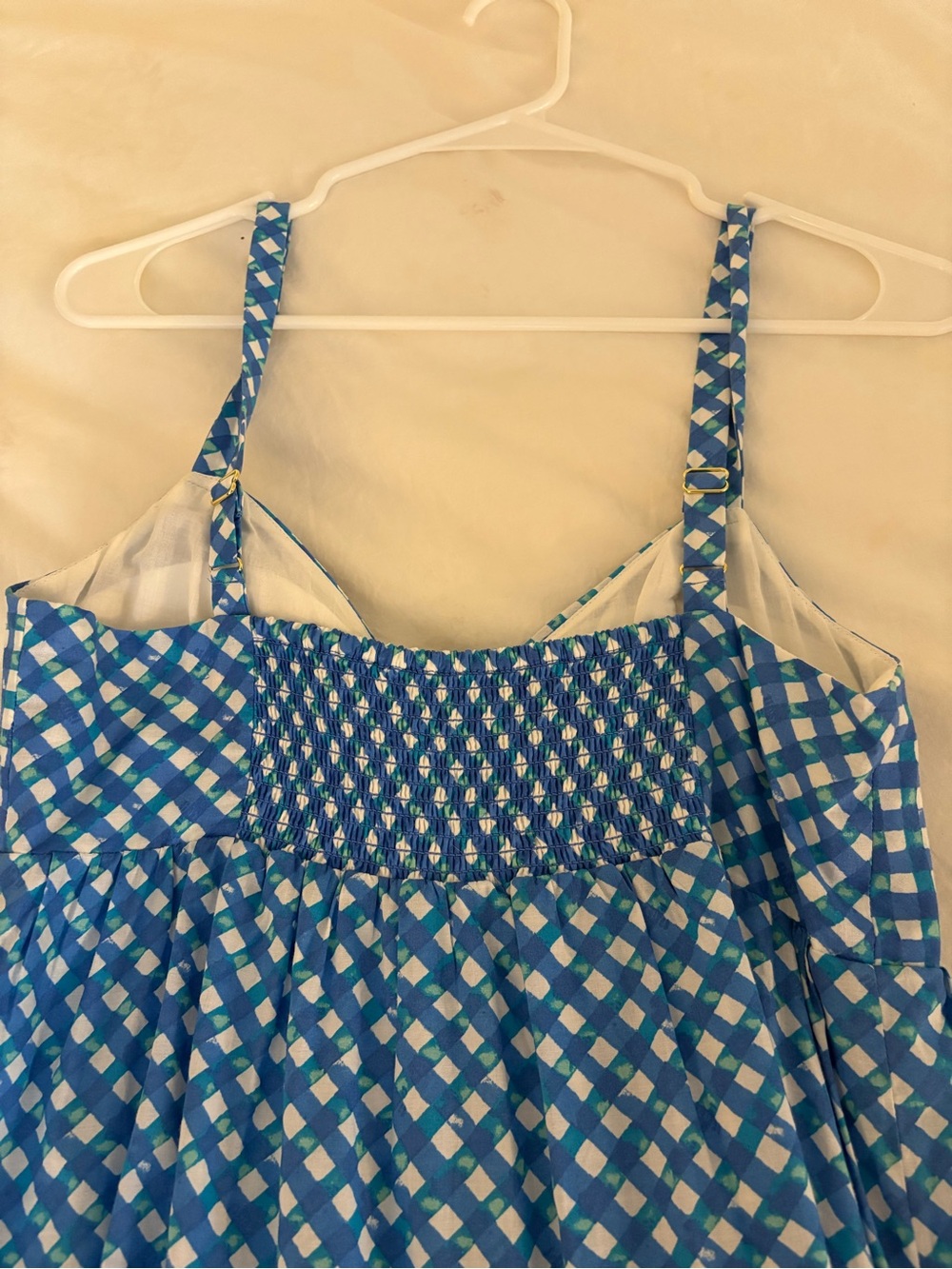Lilly Pulitzer Blue and White Gingham Maxi Dress - Picture 2 of 5
